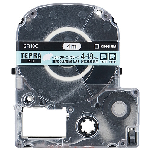 キングジム テプラ PRO テープカートリッジ ヘッドクリーニングテープ 18mm SR18C 1個(ご注文単位1個)【直送品】