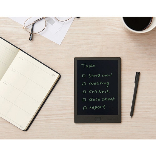 キングジム 電子メモパッド ブギーボード 白 BB-14シロ 1台(ご注文単位1台)【直送品】