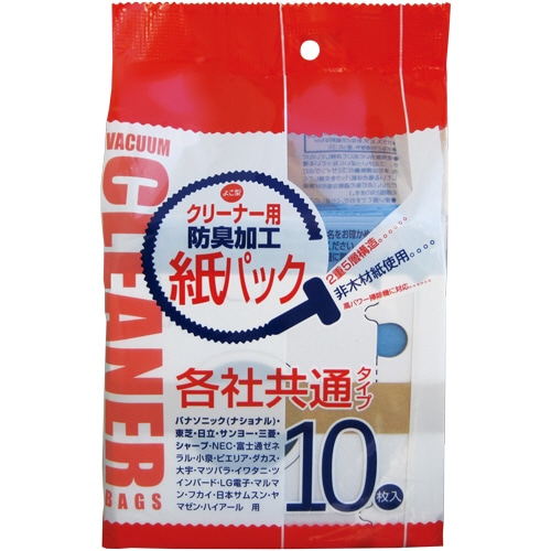 サンテックオプト そうじ機用紙パック 各社共通タイプ 防臭加工 STD-10K 10枚/袋(ご注文単位1袋)【直送品】
