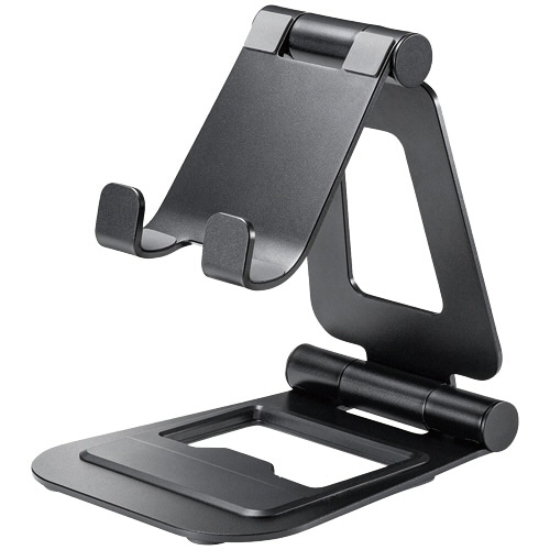 サンワサプライ タブレット用アルミスタンド(角度・高さ調整タイプ) ブラック PDA-STN52BK 1個（ご注文単位1個）【直送品】