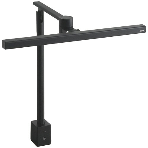 スワン電器 LEDデスクライト クランプ式 12W ブラック AS-755BK 1台(ご注文単位1台)【直送品】