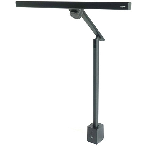 スワン電器 LEDデスクライト クランプ式 12W ブラック AS-755BK 1台(ご注文単位1台)【直送品】