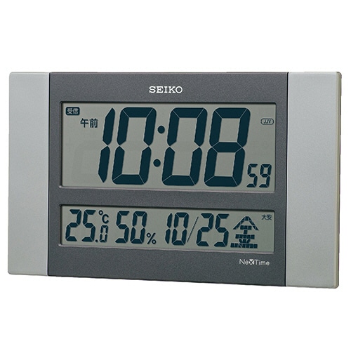 セイコー 掛置デジタル電波時計 ネクスタイム ZS451S 1台(ご注文単位1台)【直送品】