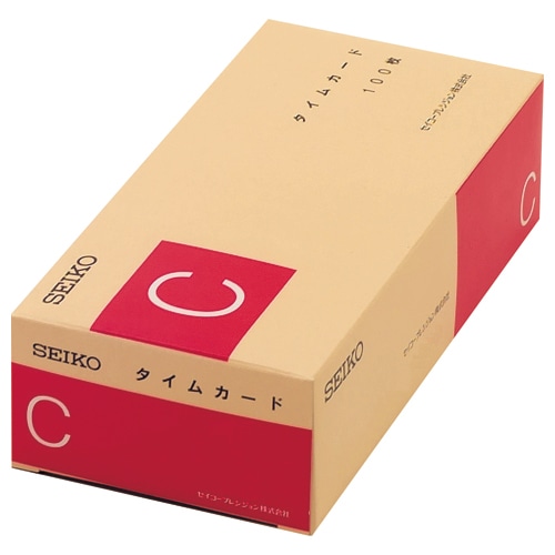セイコーソリューションズ セイコー用タイムカード 全締日対応 日付印字なし Cカード 100枚/袋(ご注文単位1袋)【直送品】