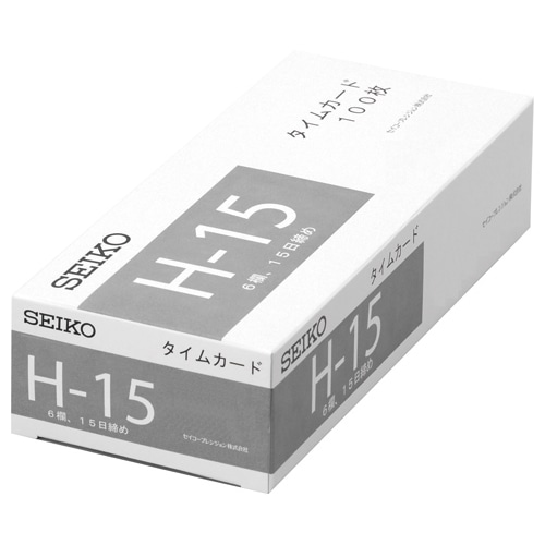 セイコーソリューションズ セイコー用片面タイムカード 15日締 6欄印字 CA-H15 100枚/袋(ご注文単位1袋)【直送品】