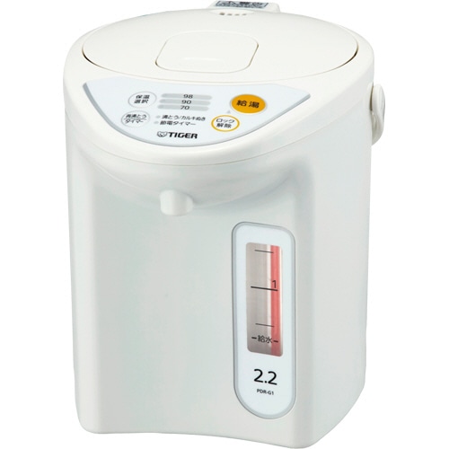 タイガー魔法瓶 マイコン電動ポット 2.2L ホワイト PDR-G221W 1台（ご注文単位1台）【直送品】
