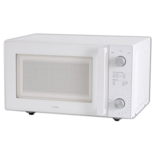 ツインバード フラット電子レンジ 20L ホワイト DR-LD20W 1台（ご注文単位1台）【直送品】