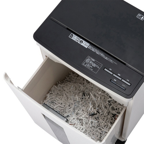 ナカバヤシ 時短ハイスピードシュレッダ A4 標準カット ホワイト NSE-HSC01W 1台(ご注文単位1台)【直送品】