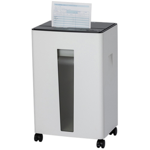 ナカバヤシ 時短ハイスピードシュレッダ A4 標準カット ホワイト NSE-HSC01W 1台(ご注文単位1台)【直送品】