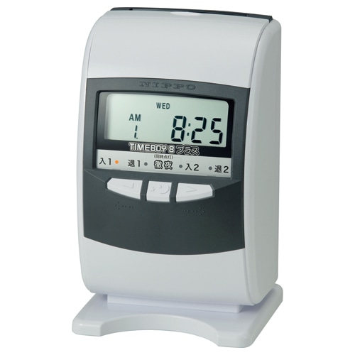 ニッポー 電子タイムレコーダー タイムボーイ8プラス スノーホワイト&グレー 1台(ご注文単位1台)【直送品】