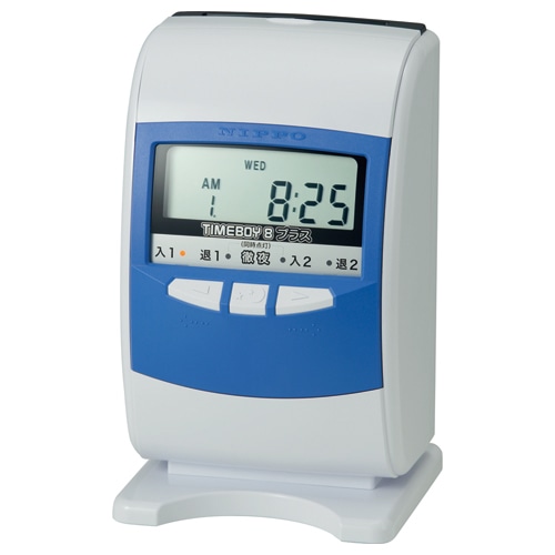 ニッポー 電子タイムレコーダー タイムボーイ8プラス スノーホワイト&ブルー 1台(ご注文単位1台)【直送品】