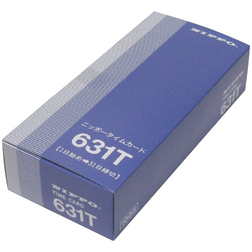 ニッポー 標準タイムカード 月末締 631T 100枚/袋(ご注文単位1袋)【直送品】