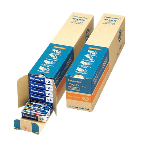 パナソニック アルカリ乾電池 エボルタ 単3形 業務用パック LR6EJN/100S 100本/箱（ご注文単位1箱）【直送品】