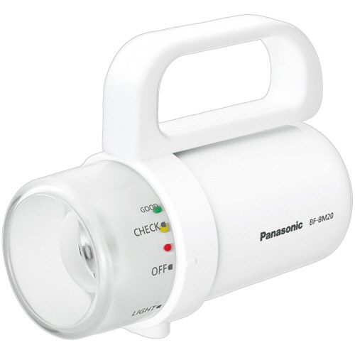 パナソニック 残量チェック機能付き 電池がどれでもライト ホワイト BF-BM20P-W 1個(ご注文単位1個)【直送品】
