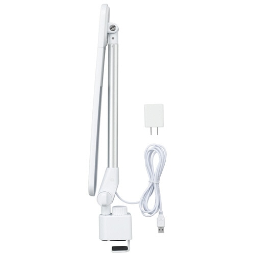 ヤザワ 調光調色伸縮LEDアームライト ホワイト CCL08C01WH 1台（ご注文単位1台）【直送品】