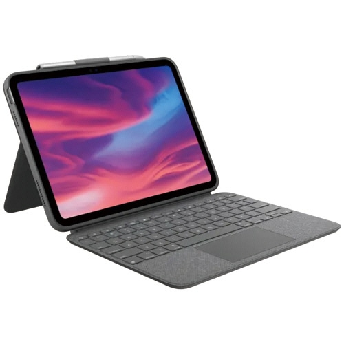 ロジクール コンボ タッチ for iPad(第10世代) トラックパッド付キーボードケース オックスフォードグレー iK1059GRA 1台(ご注文単位1台)【直送品】