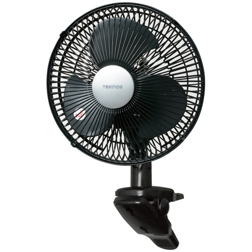 千住 TEKNOS 23cmクリップ扇風機 ブラック CI-239 1台(ご注文単位1台)【直送品】