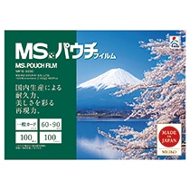 明光商会 MSパウチフィルム 一般カード用 100μ MP10-6090 100枚/袋（ご注文単位1袋）【直送品】