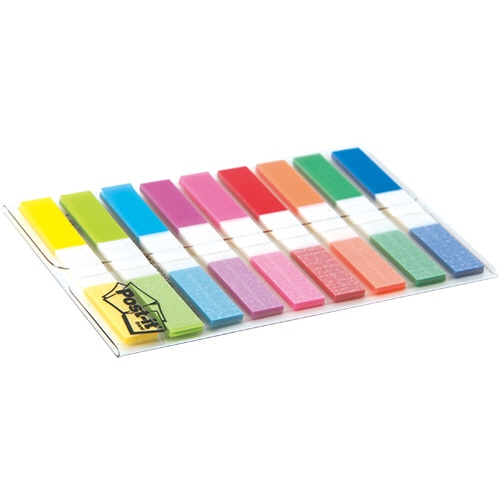 3M ポスト・イット ジョーブ エコノパック 透明スリム見出し 44×6mm 9色 業務用パック 6801MS 90冊/箱（ご注文単位1箱）【直送品】