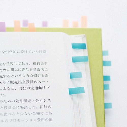 3M ポスト・イット ジョーブ エコノパック 透明スリム見出し 44×6mm 9色 業務用パック 6801MS 90冊/箱（ご注文単位1箱）【直送品】