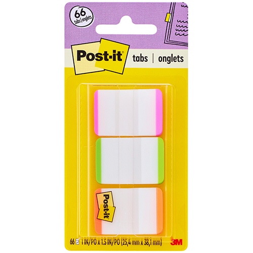 3M ポスト・イット 超丈夫なインデックス 25.4×38.1mm ピンク/ブライトグリーン/オレンジ 686L-PGO 3冊/袋(ご注文単位1袋)【直送品】