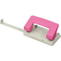TANOSEE 2穴パンチ 10枚穿孔 ピンク 1台(ご注文単位1台)【直送品】