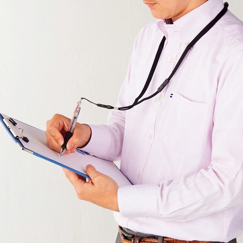 TANOSEE 3色ボールペン ストラップ付 0.7mm (軸色:透明) 1本(ご注文単位1本)【直送品】