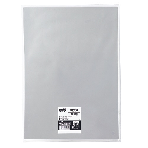 TANOSEE OPP袋 フラット B4用 270×380mm 100枚/袋（ご注文単位1袋）【直送品】