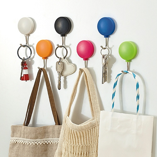 TANOSEE カラーマグネットフック スイング 耐荷重約1kg 桃 1個(ご注文単位1個)【直送品】