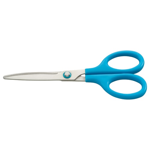 TANOSEE コンパクトはさみ 刃先先丸 刃渡り65mm ブルー 10本/セット(ご注文単位1セット)【直送品】