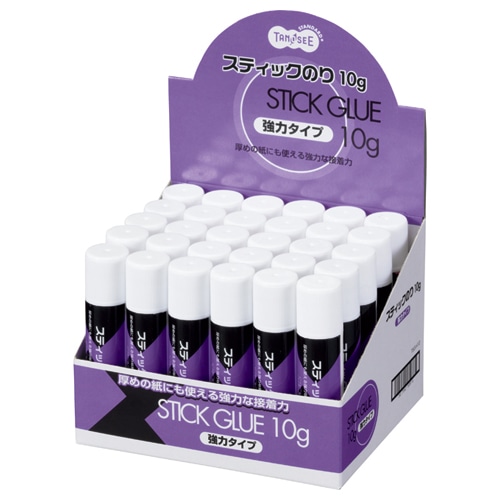 TANOSEE スティックのり 強力タイプ 10g 30本/セット(ご注文単位1セット)【直送品】