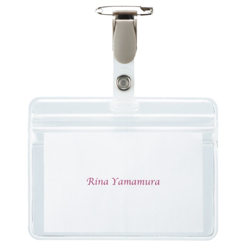 TANOSEE タッグ名札 チャック付 安全ピン・クリップ両用型 10個/袋（ご注文単位1袋）【直送品】