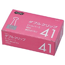 TANOSEE ダブルクリップ 特大 口幅41mm シルバー 10個/箱(ご注文単位1箱)【直送品】