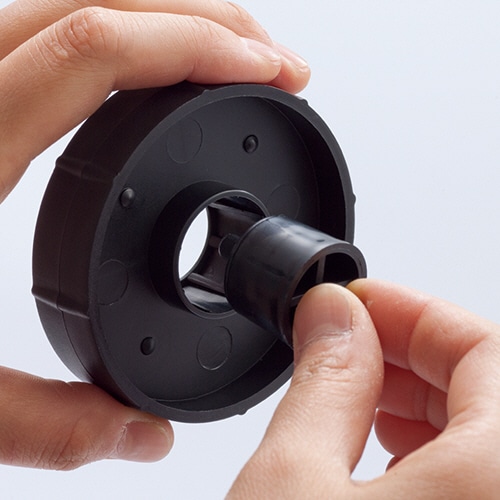 TANOSEE テープカッター台 大巻・小巻両用 黒 1台(ご注文単位1台)【直送品】