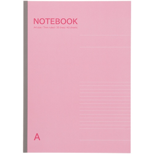 TANOSEE ノートブック A4 A罫7mm 40枚 1冊（ご注文単位1冊）【直送品】