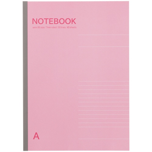 TANOSEE ノートブック セミB5 A罫7mm 40枚 1冊（ご注文単位1冊）【直送品】