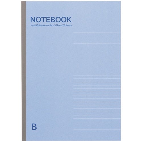 TANOSEE ノートブック セミB5 B罫6mm 50枚 1冊（ご注文単位1冊）【直送品】