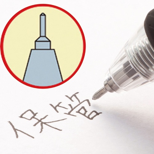 TANOSEE ノック式ゲルインクボールペン ニードルタイプ 0.3mm 赤 1本（ご注文単位1本）【直送品】