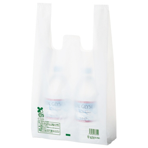 TANOSEE バイオマス配合レジ袋(乳白) 30号 100枚/袋(ご注文単位1袋)【直送品】