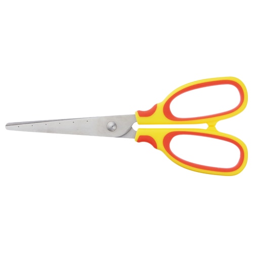 TANOSEE はさみ 刃先先丸 刃渡り65mm イエロー 10本/セット（ご注文単位1セット）【直送品】