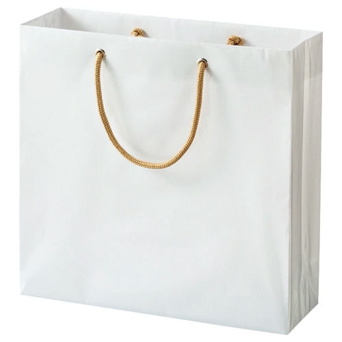 TANOSEE ビニールカバー付手提袋 S ヨコ330×タテ320×マチ幅110mm 白無地 10枚/袋(ご注文単位1袋)【直送品】