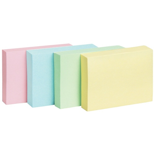 TANOSEE ふせん 38×50mm 4色混色 100冊/箱（ご注文単位1箱）【直送品】