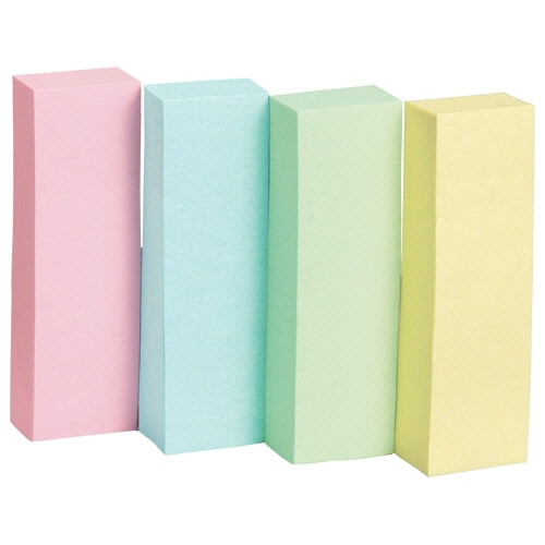 TANOSEE ふせん 50×15mm 4色混色 100冊/箱(ご注文単位1箱)【直送品】