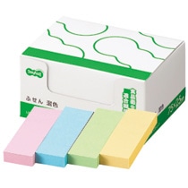 TANOSEE ふせん 75×25mm 4色 20冊/袋(ご注文単位1袋)【直送品】