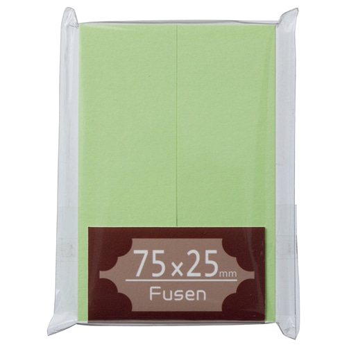 TANOSEE ふせん 75×25mm うぐいす 2冊/袋（ご注文単位1袋）【直送品】