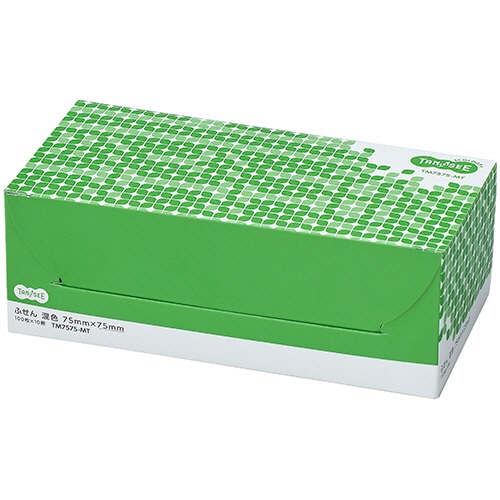 TANOSEE ふせん 75×75mm 4色混色 50冊/箱（ご注文単位1箱）【直送品】