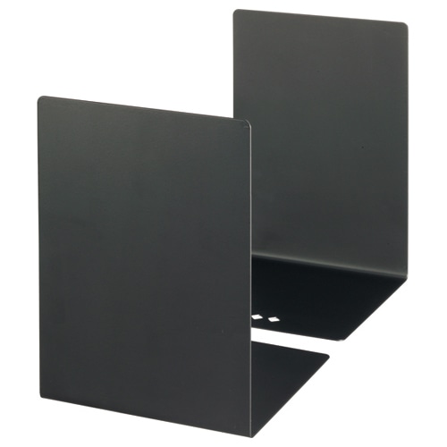 TANOSEE ブックエンド L型 大 ブラック 2枚/組（ご注文単位1組）【直送品】