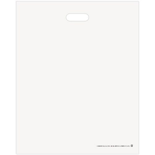 TANOSEE ポリエチレン手提袋(小判抜き) LD LL ホワイト 50枚/袋（ご注文単位1袋）【直送品】