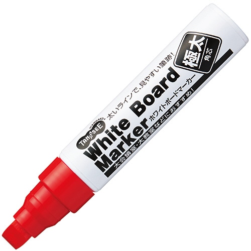 TANOSEE ホワイトボードマーカー 極太角芯 赤 1本（ご注文単位1本）【直送品】