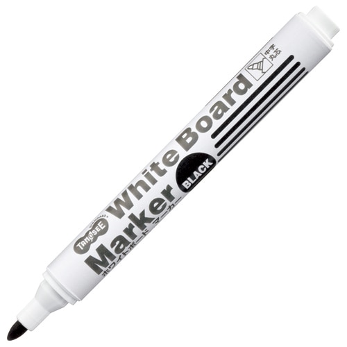 TANOSEE ホワイトボードマーカー 中字丸芯 黒 1本(ご注文単位1本)【直送品】